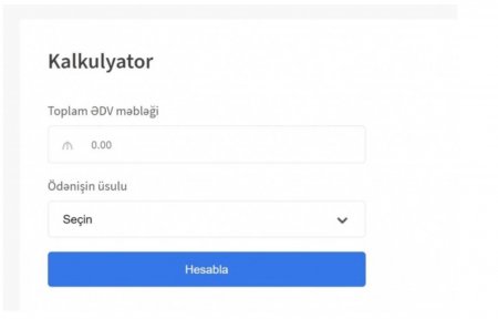 Azərbaycanda ƏDV-nin geri qaytarılması üçün portal yaradıldı